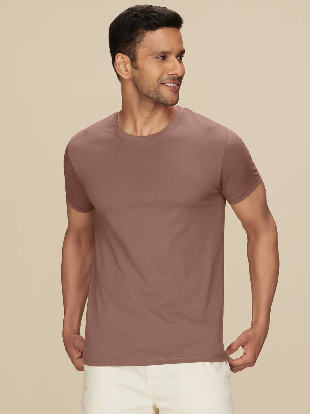 XYXX Pack of 1 Cotton Regular Fit Men's T-Shirt ( Brown )