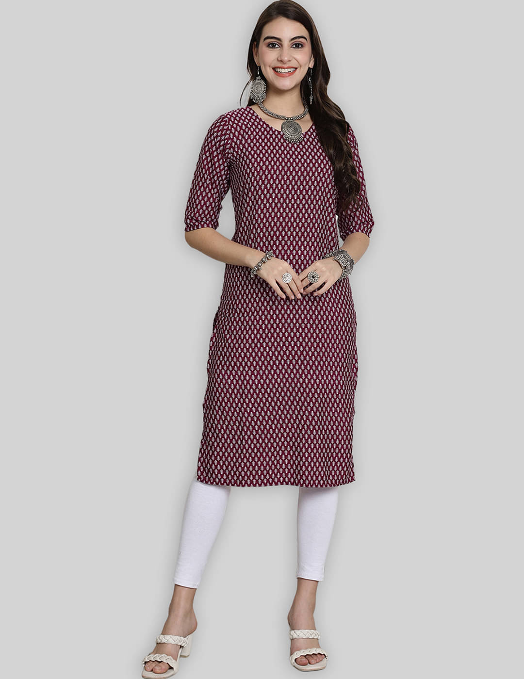 7Threads Crepe Printed Straight Women's Kurti - Pink ( Pack of 1 ) 7Threads Crepe Printed Straight Women's Kurti - Pink ( Pack of 1 )