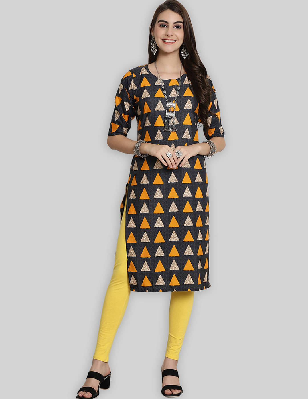 7Threads Crepe Printed Straight Women's Kurti - Multicolor ( Pack of 1 ) 7Threads Crepe Printed Straight Women's Kurti - Multicolor ( Pack of 1 )
