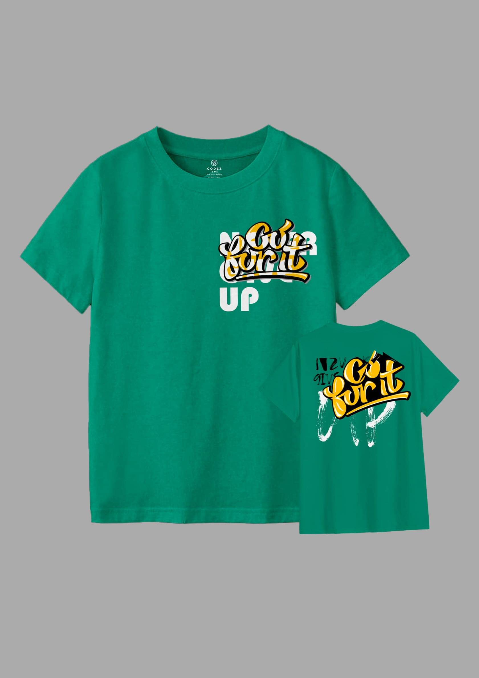     			CODEZ Pack of 2 Boys Cotton Blend T-Shirt ( Turquoise )