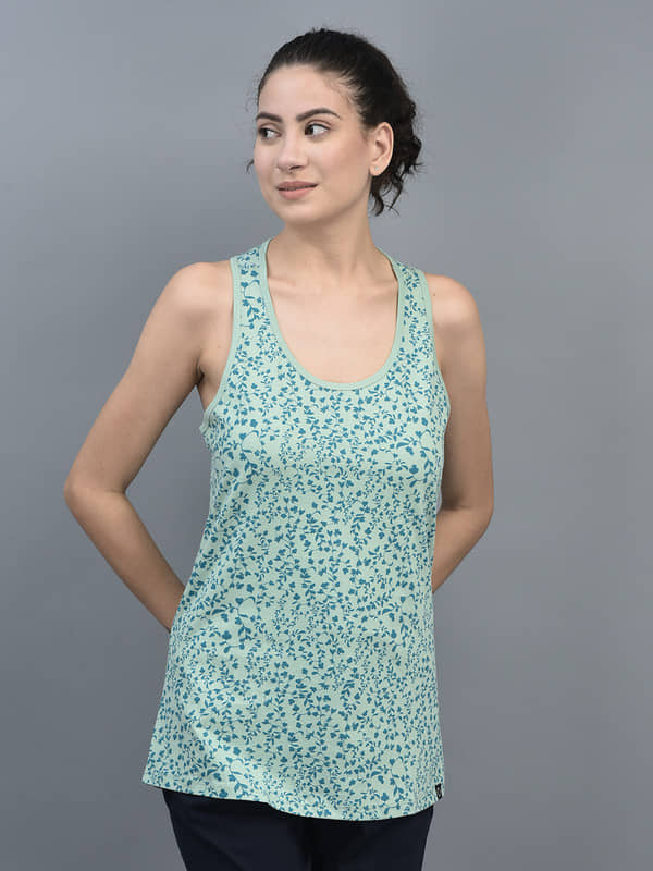 Dollar Cotton Blended Tanks - Green Single