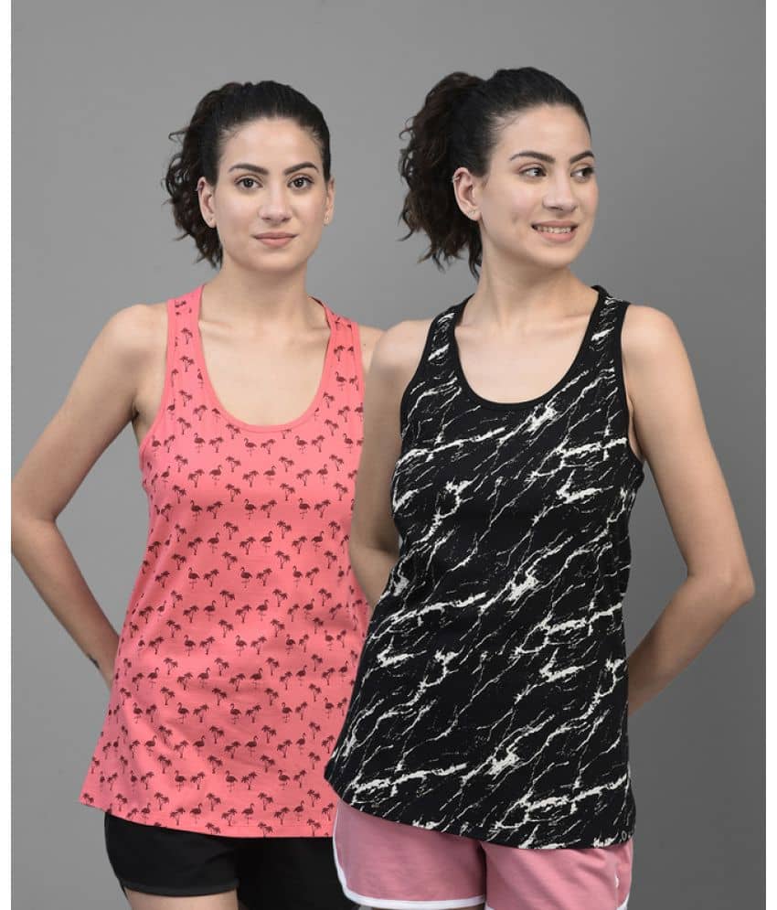 Dollar Cotton Blended Tanks - Multi Color Pack of 2