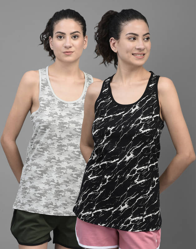 Dollar Cotton Blended Tanks - Multi Color Pack of 2