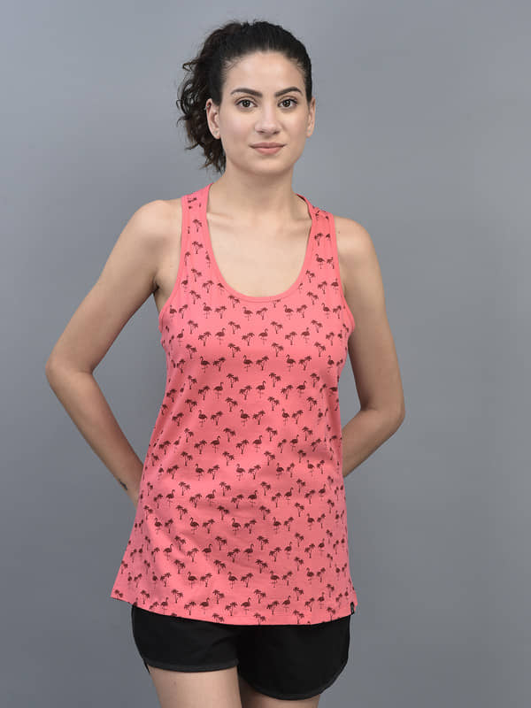 Dollar Cotton Blended Tanks - Pink Single