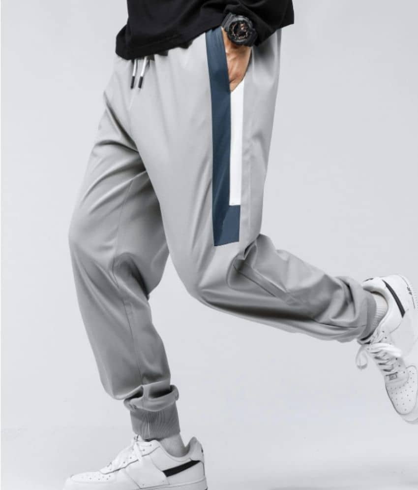 Forbro Light Grey Polyester Blend Men's Joggers ( Pack of 1 ) - Track Pants | Buy online on ZillyBuy