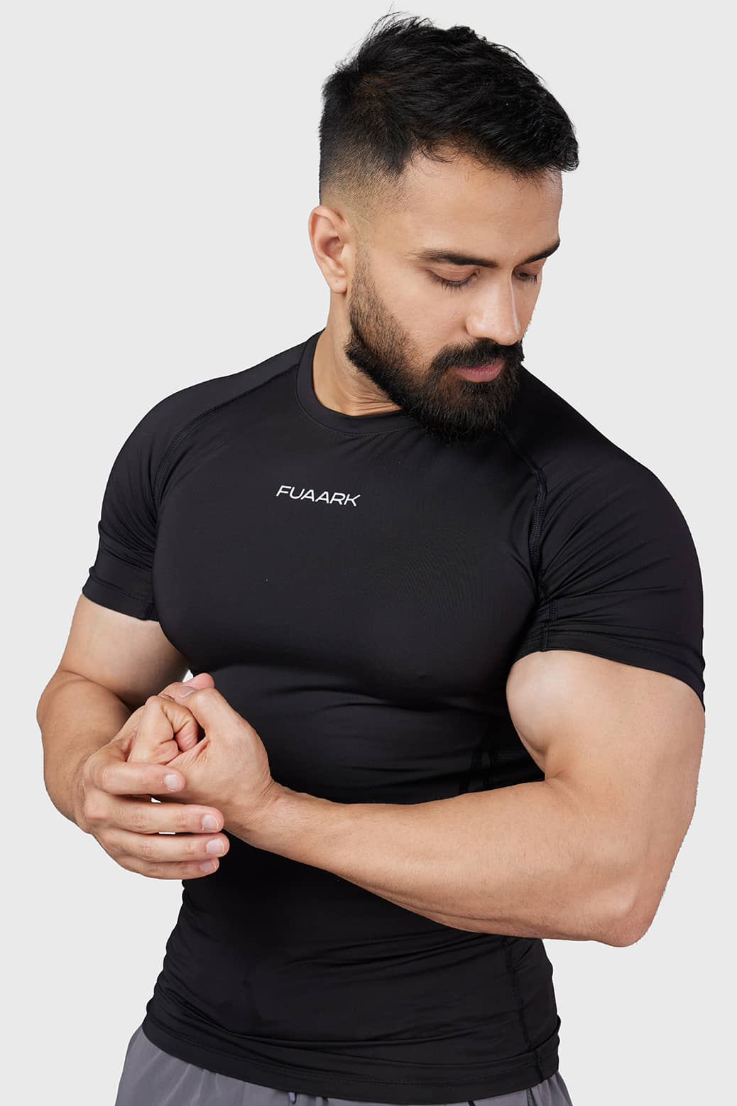 Fuaark Navy Polyester Slim Fit Men's Sports T-Shirt ( Pack of 1 )
