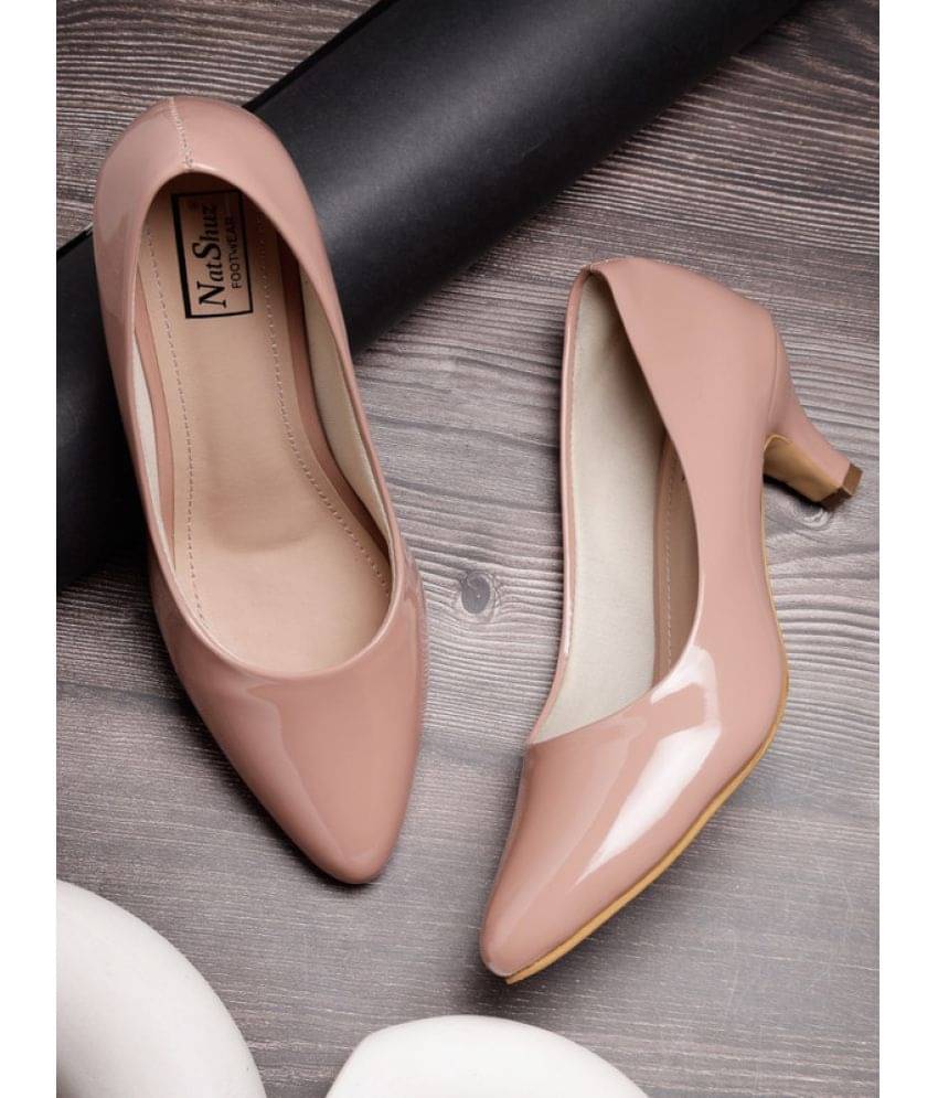     			NATSHUZ Peach Women's Casual Ballerinas