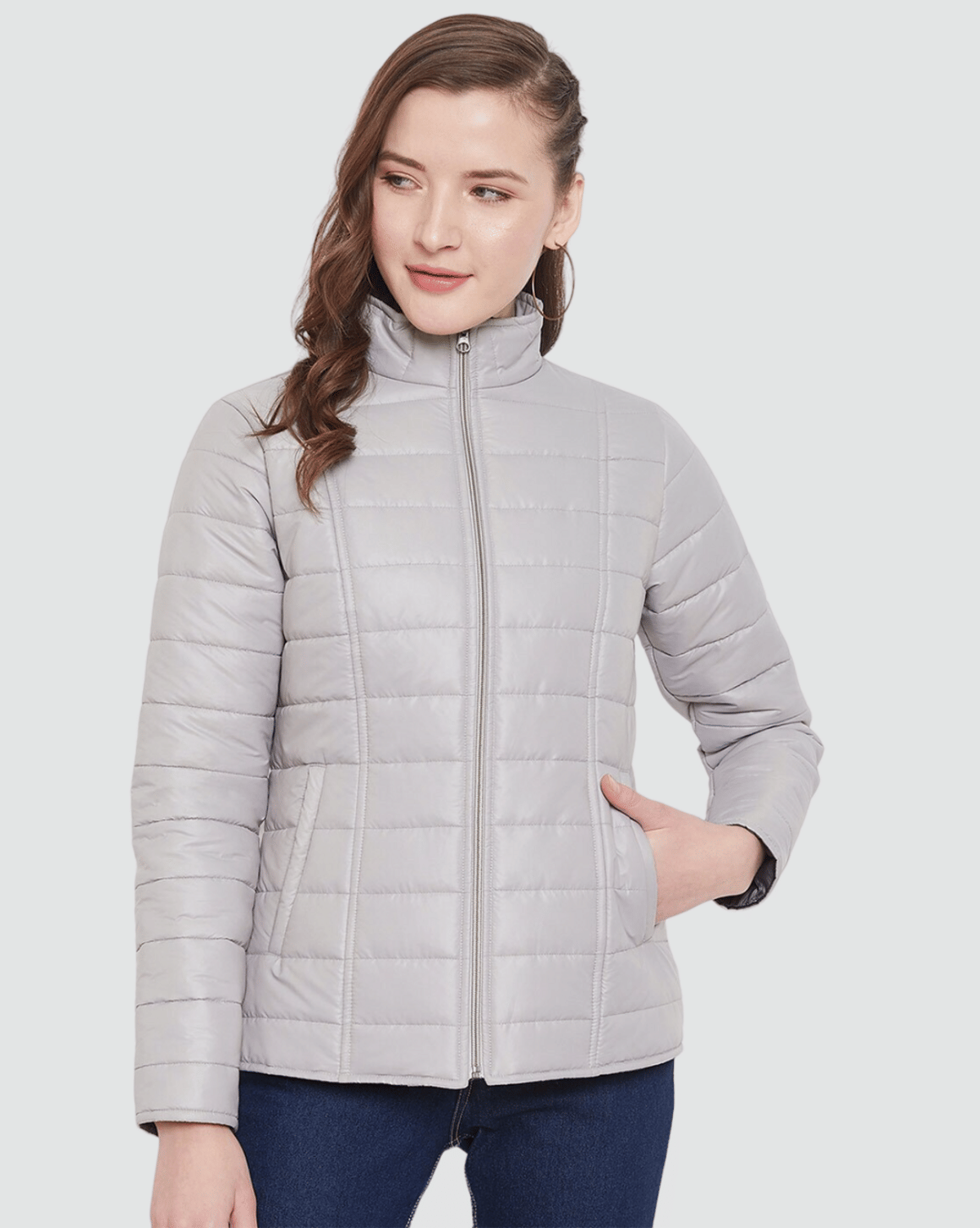     			PP Kurtis - Polyester Grey Jackets