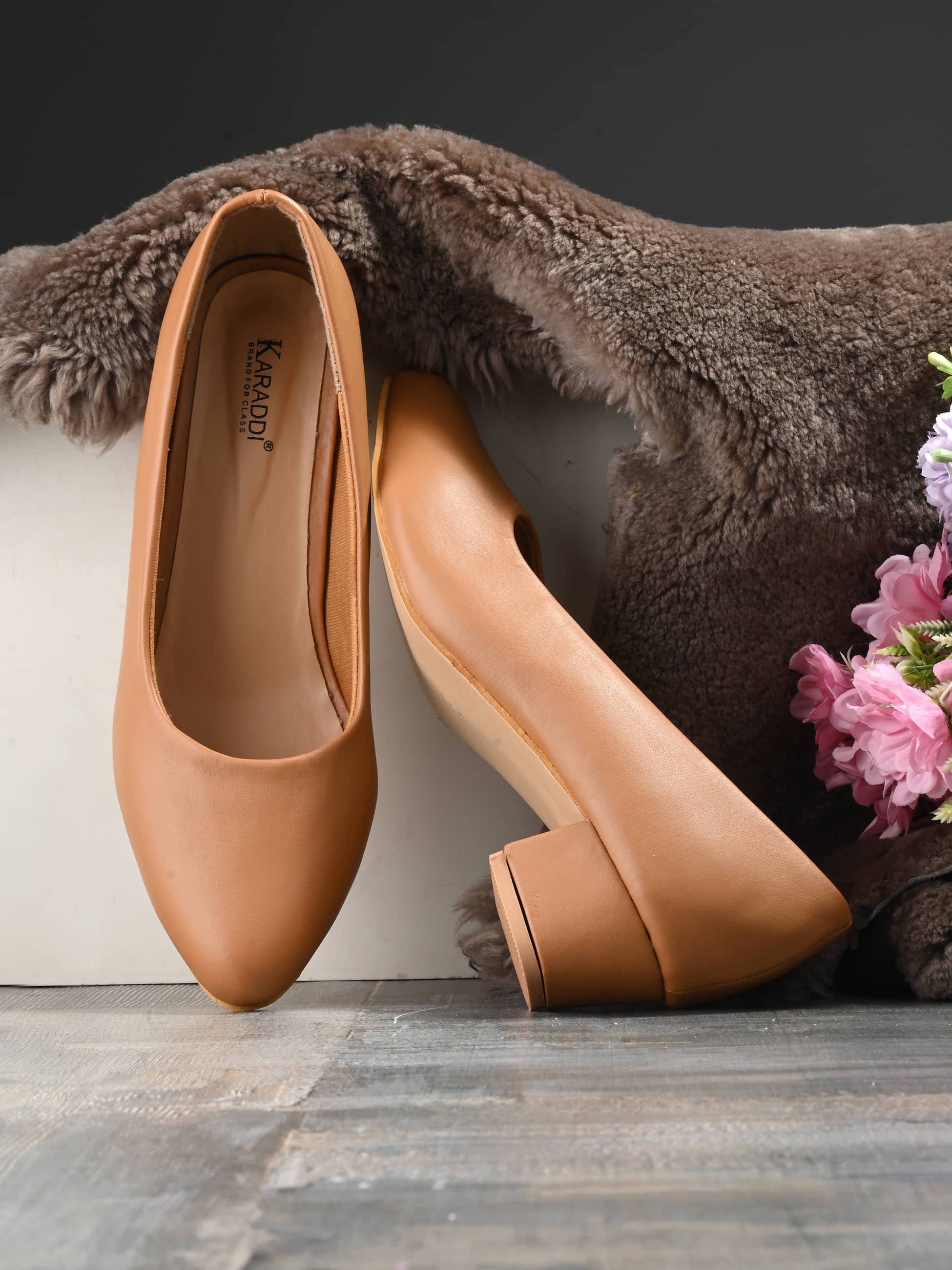 KARADDI Beige Women's Pumps Heels - Heels | Buy online on ZillyBuy