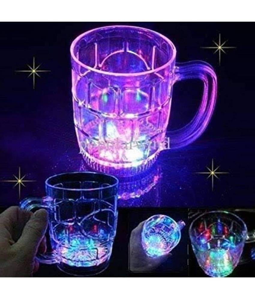 THRIFTKART - Light Changing LED MUG Rainbow Color Disco Led 7 Colour Changing Liquid Activated Lights THRIFTKART - Light Changing LED MUG Rainbow Color Disco Led 7 Colour Changing Liquid Activated Lights