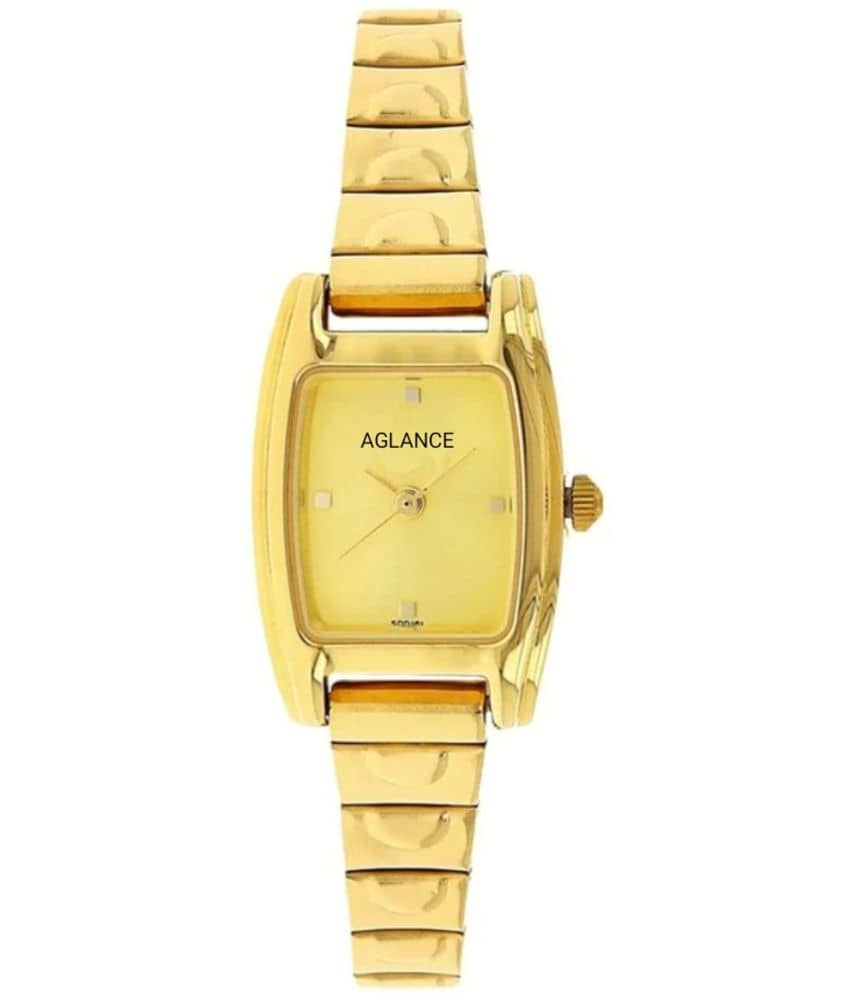 Aglance Gold Stainless Steel Analog Womens Watch