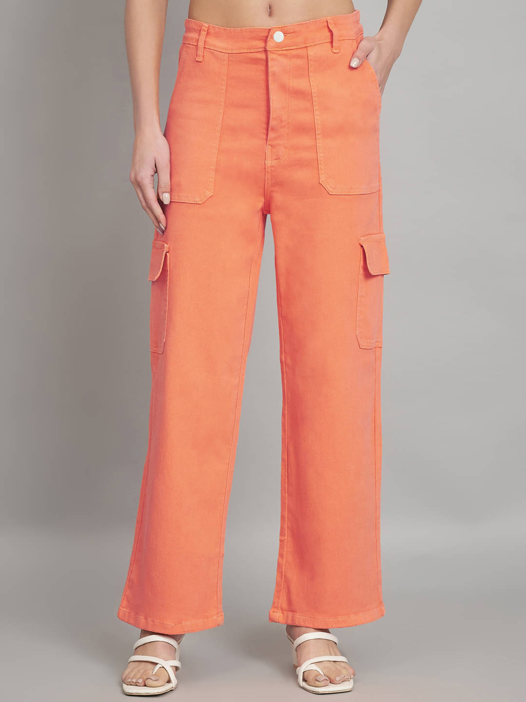     			AngelFab - Orange Denim Straight Fit Women's Jeans ( Pack of 1 )