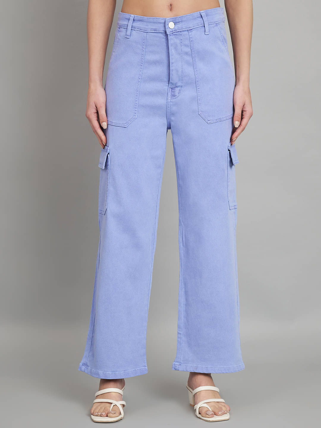     			AngelFab - Purple Denim Straight Fit Women's Jeans ( Pack of 1 )