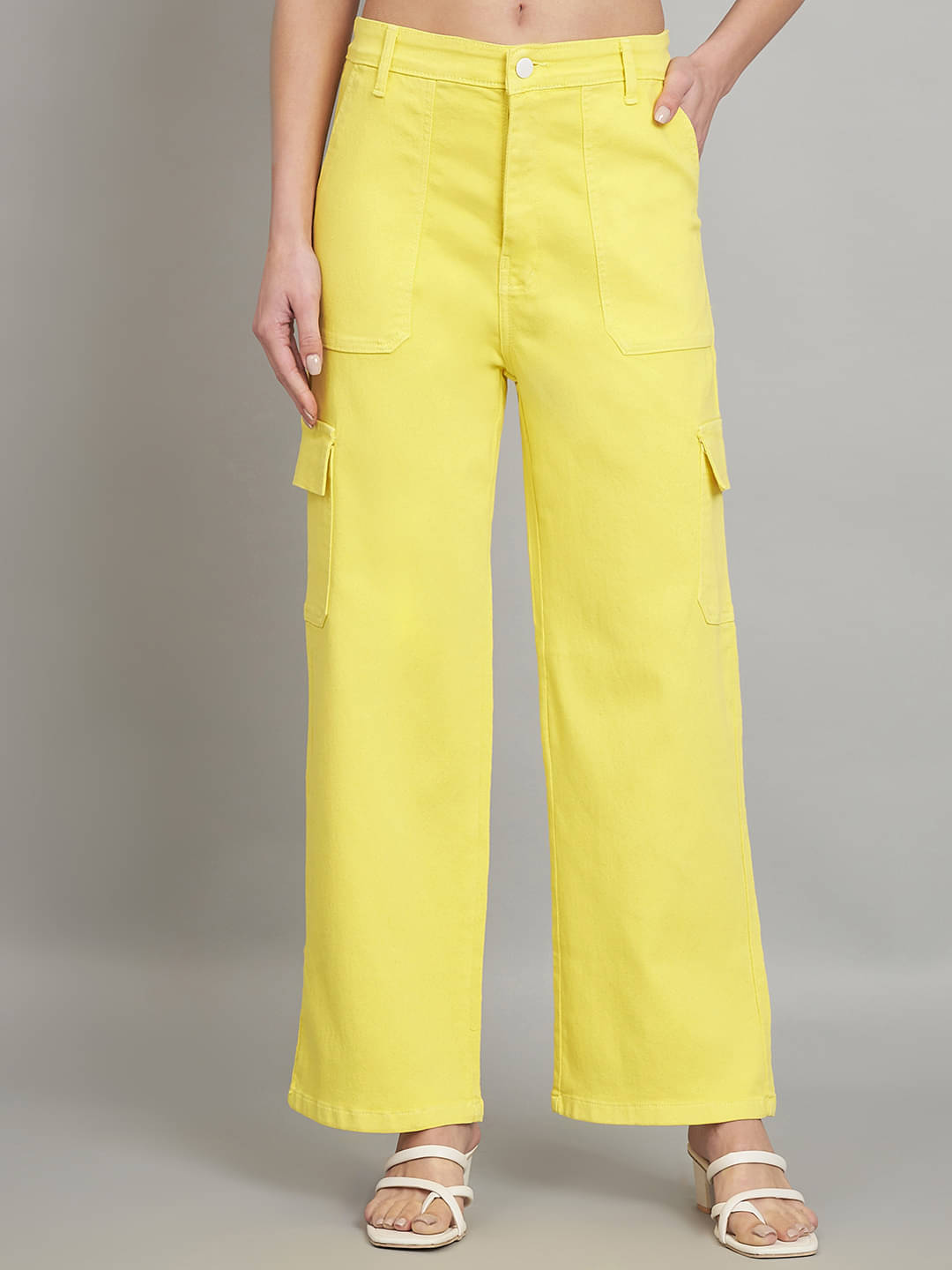     			AngelFab - Yellow Denim Straight Fit Women's Jeans ( Pack of 1 )