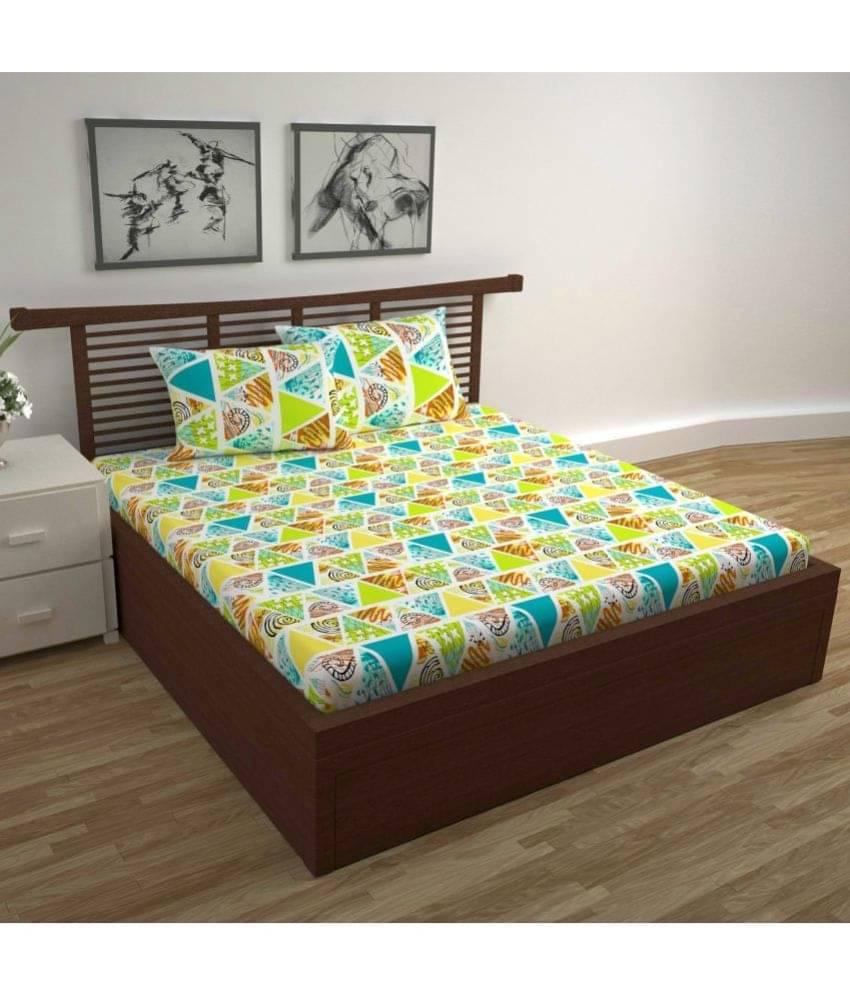 DIVINE CASA Cotton Double Bedsheet ( Multicolor )     			DIVINE CASA Cotton Double Bedsheet ( Multicolor )