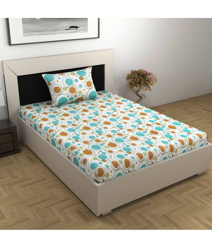     			DIVINE CASA Cotton Single Bedsheet ( White )