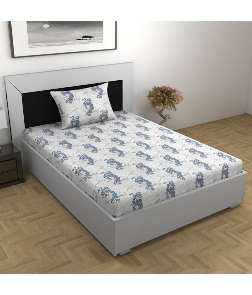     			DIVINE CASA Cotton Single Bedsheet ( White )