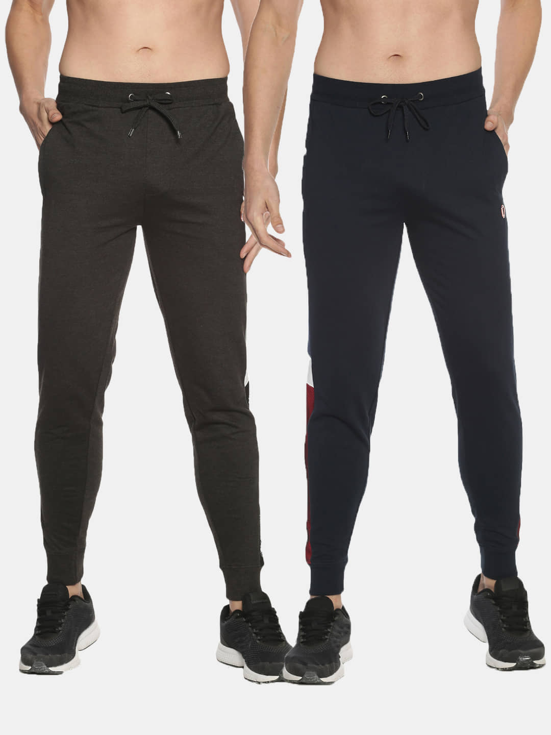 Dollar Multicolor Cotton Men's Joggers ( Pack of 2 ) - Track Pants | Buy online on ZillyBuy
