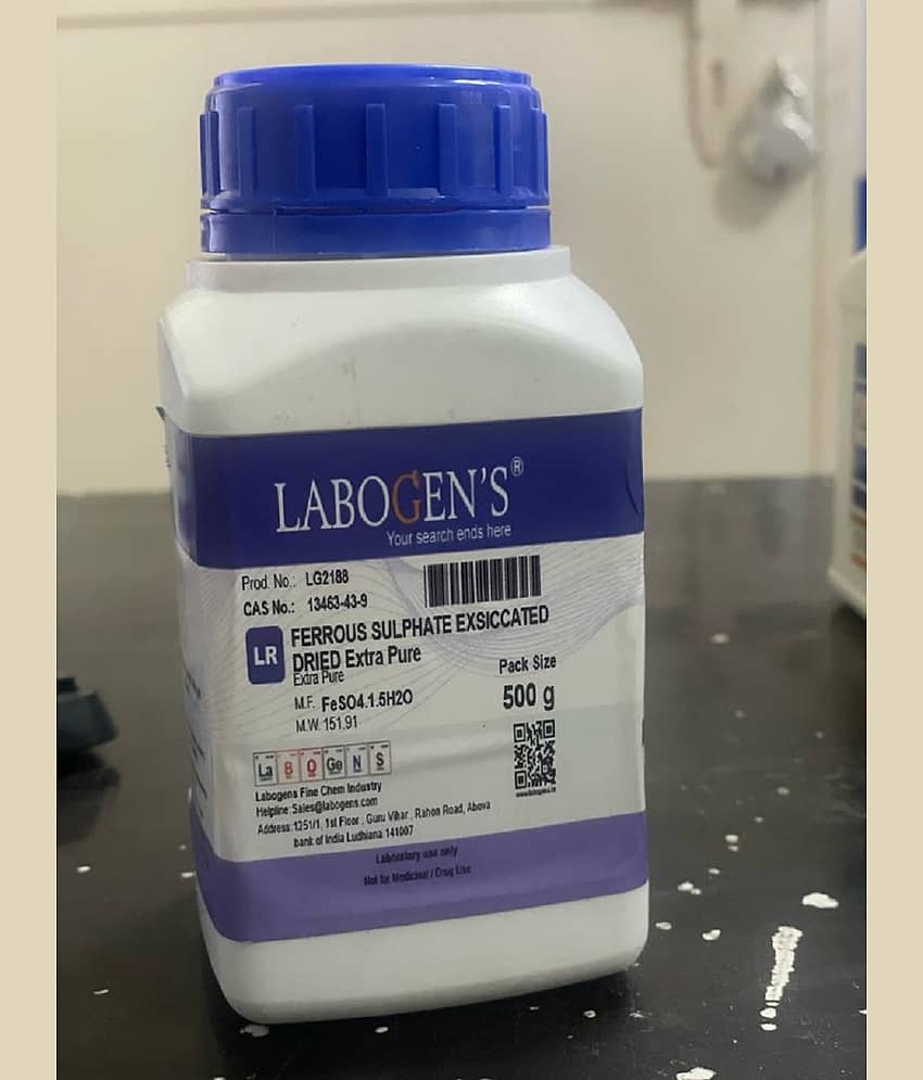 FERROUS SULPHATE EXSICCATED DRIED Extra Pure 500G - Stationery | Buy online on ZillyBuy