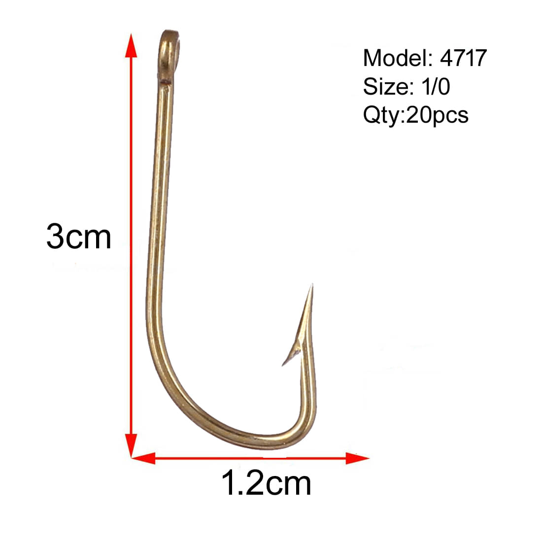     			Fishing Hook 4717 Mustad (#1/0) - 20pcs