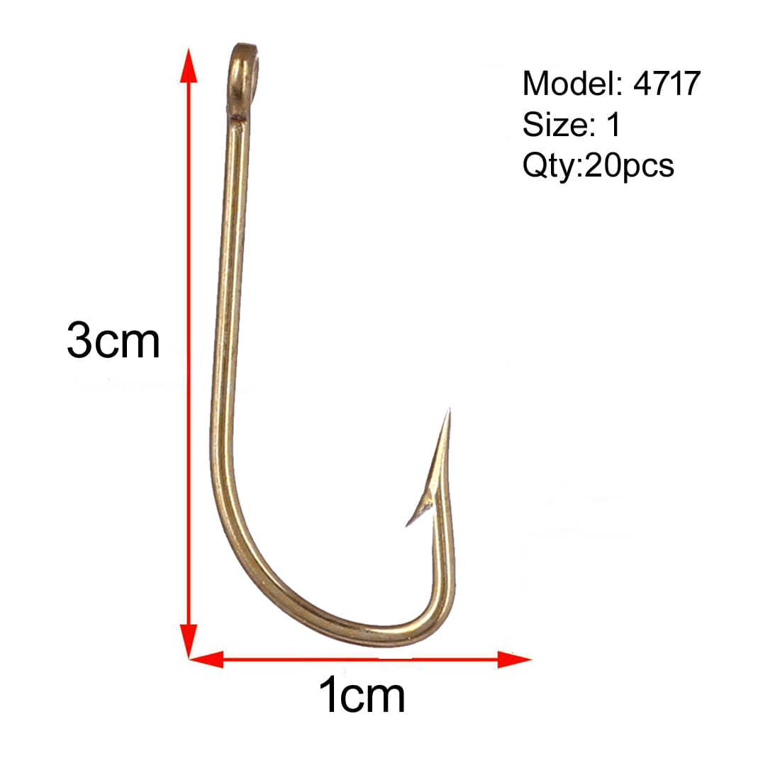     			Fishing Hook 4717 Mustad (#1) - 20pcs