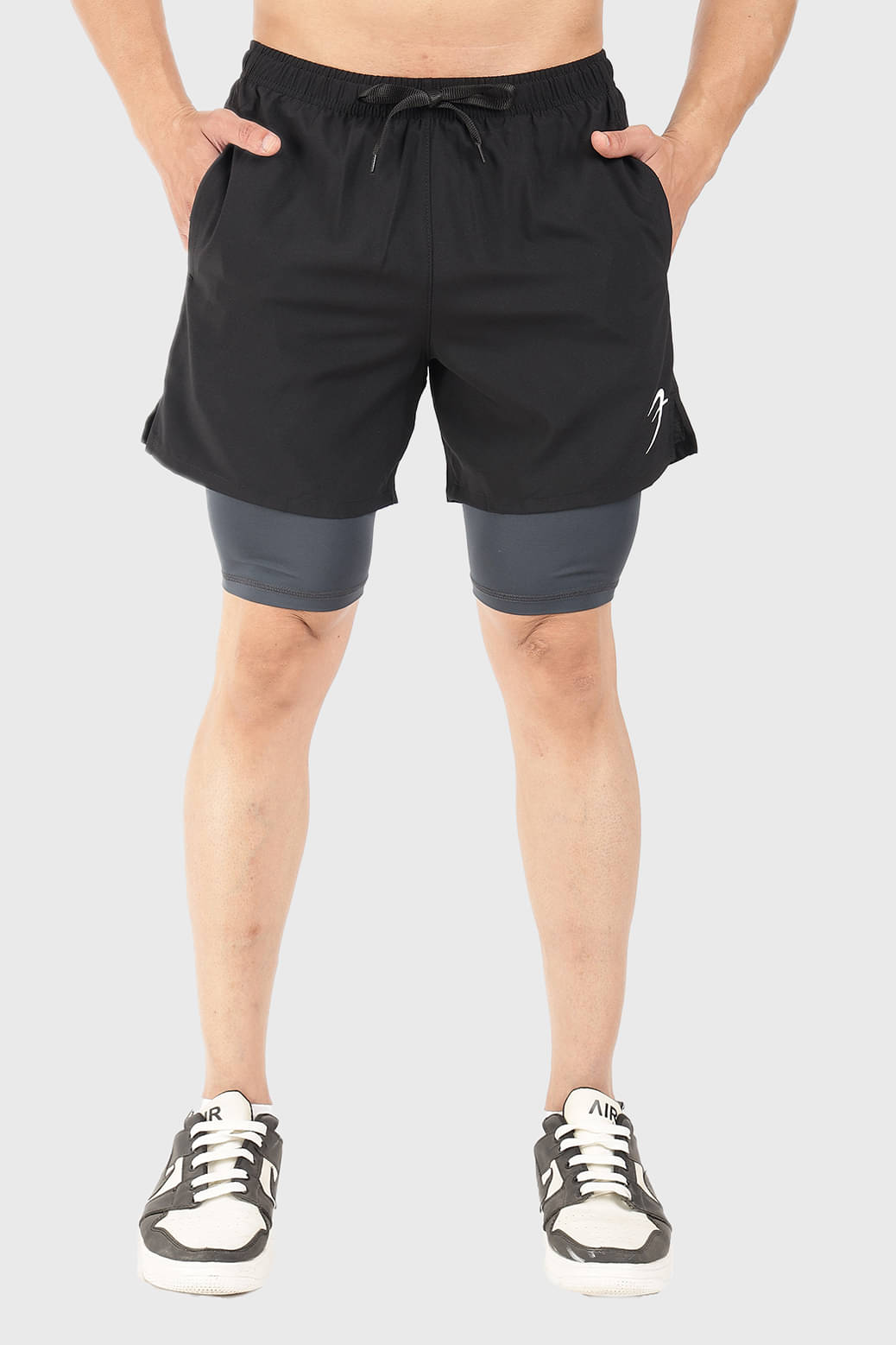     			Fuaark Black Polyester Lycra Men's Gym Shorts ( Pack of 1 )