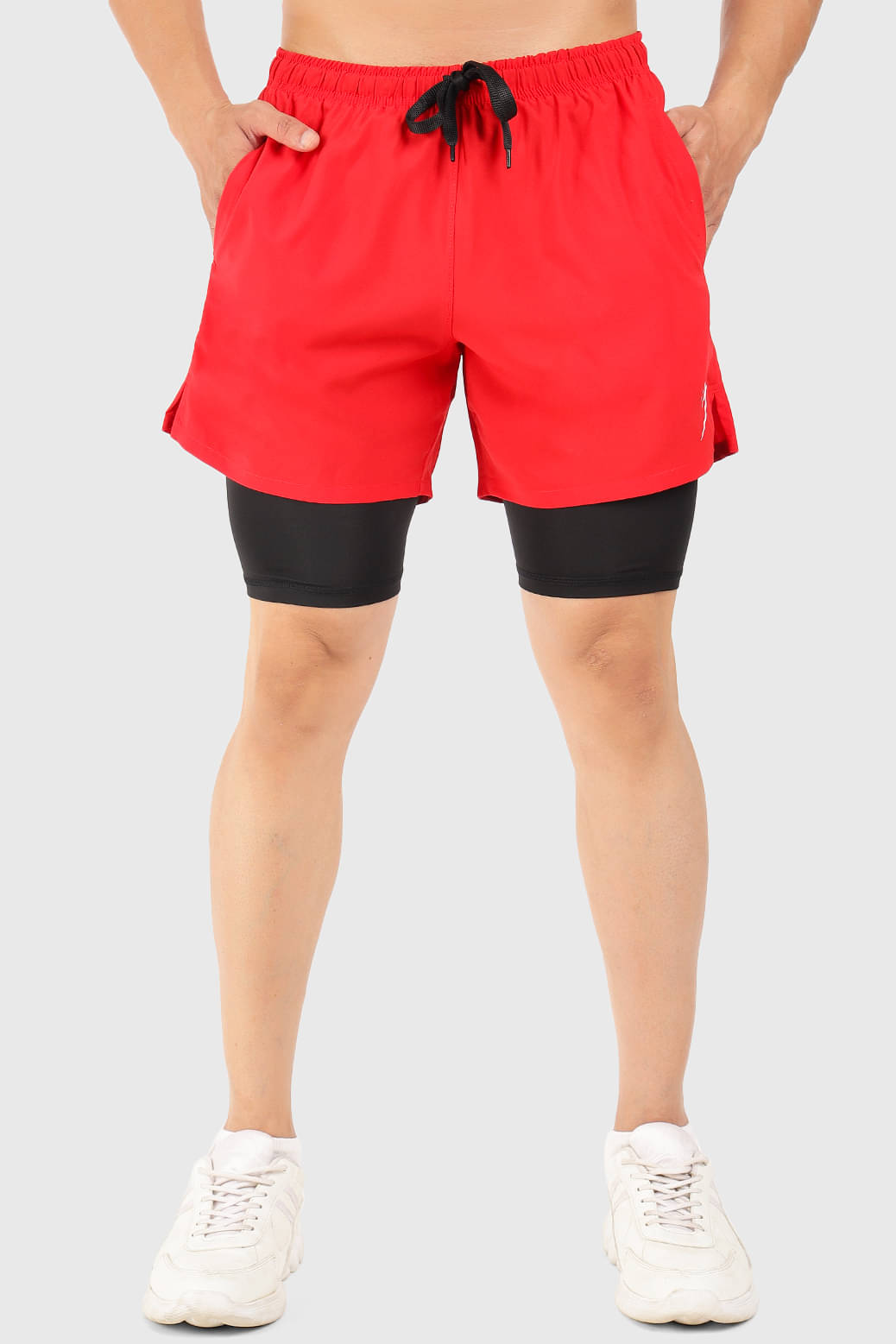 Fuaark Red Polyester Lycra Men's Gym Shorts ( Pack of 1 ) Fuaark Red Polyester Lycra Men's Gym Shorts ( Pack of 1 )
