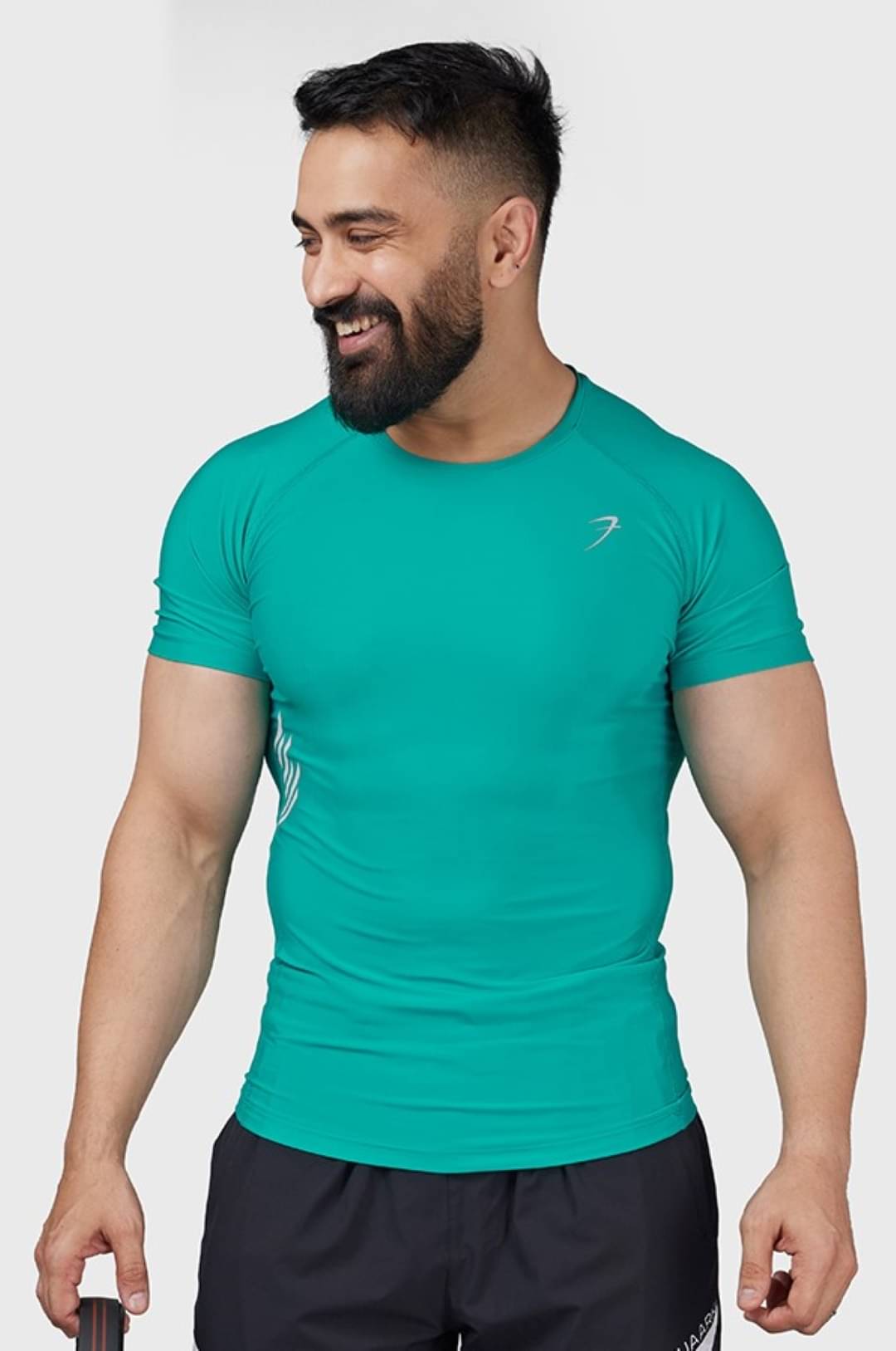 Fuaark Sea Green Nylon Slim Fit Men's Sports T-Shirt ( Pack of 1 ) Fuaark Sea Green Nylon Slim Fit Men's Sports T-Shirt ( Pack of 1 )