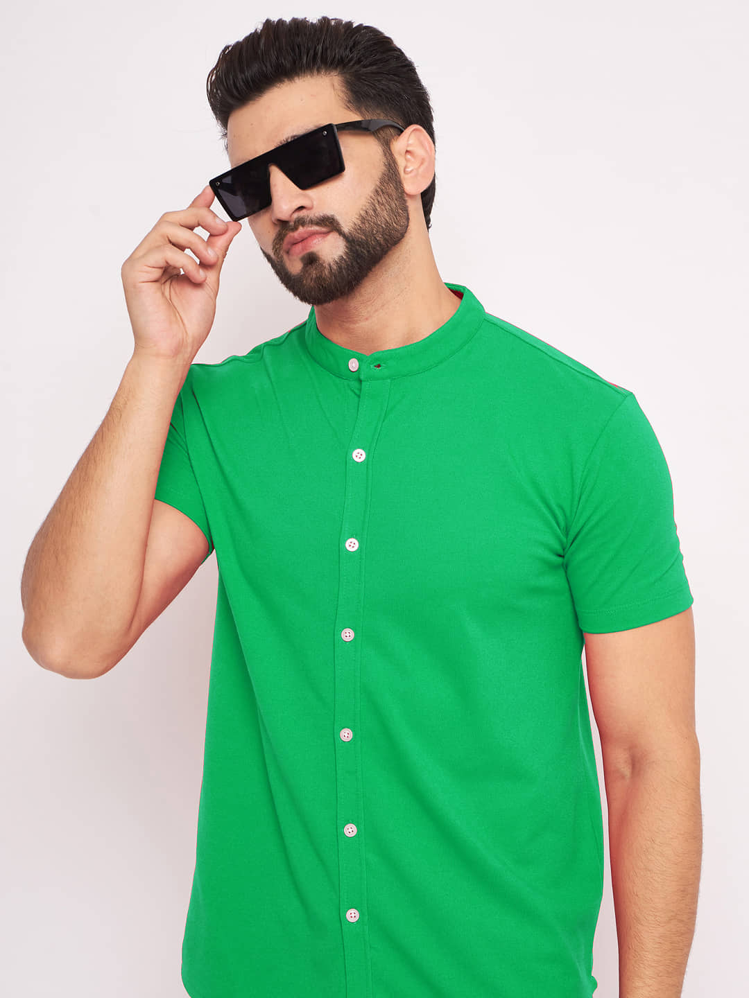 GET GOLF Cotton Blend Regular Fit Solids Half Sleeves Men's Casual Shirt - Teal ( Pack of 1 )