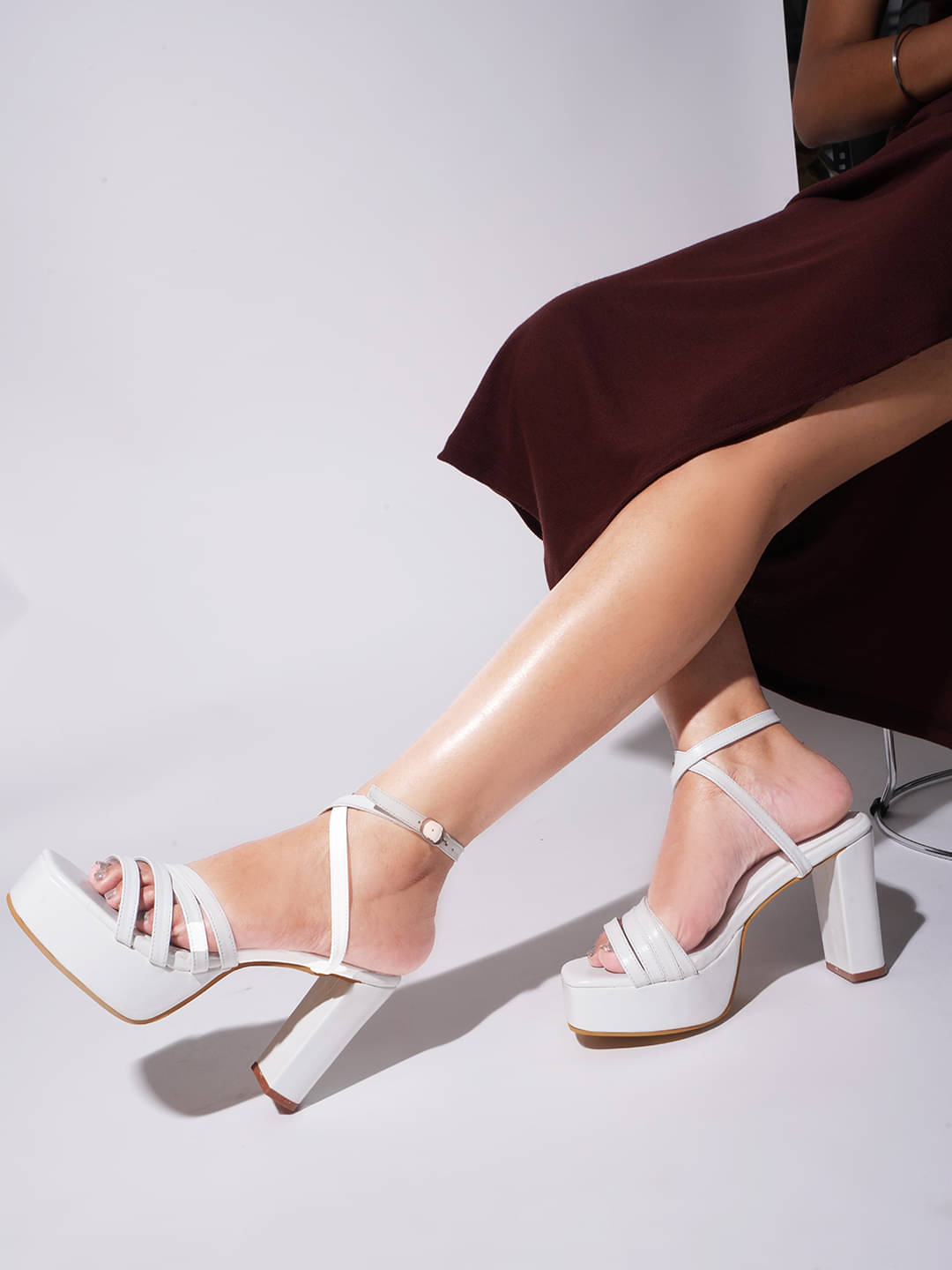 JM Looks White Women's Sandal Heels JM Looks White Women's Sandal Heels