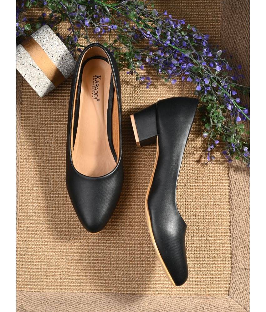     			KARADDI Black Women's Pumps Heels
