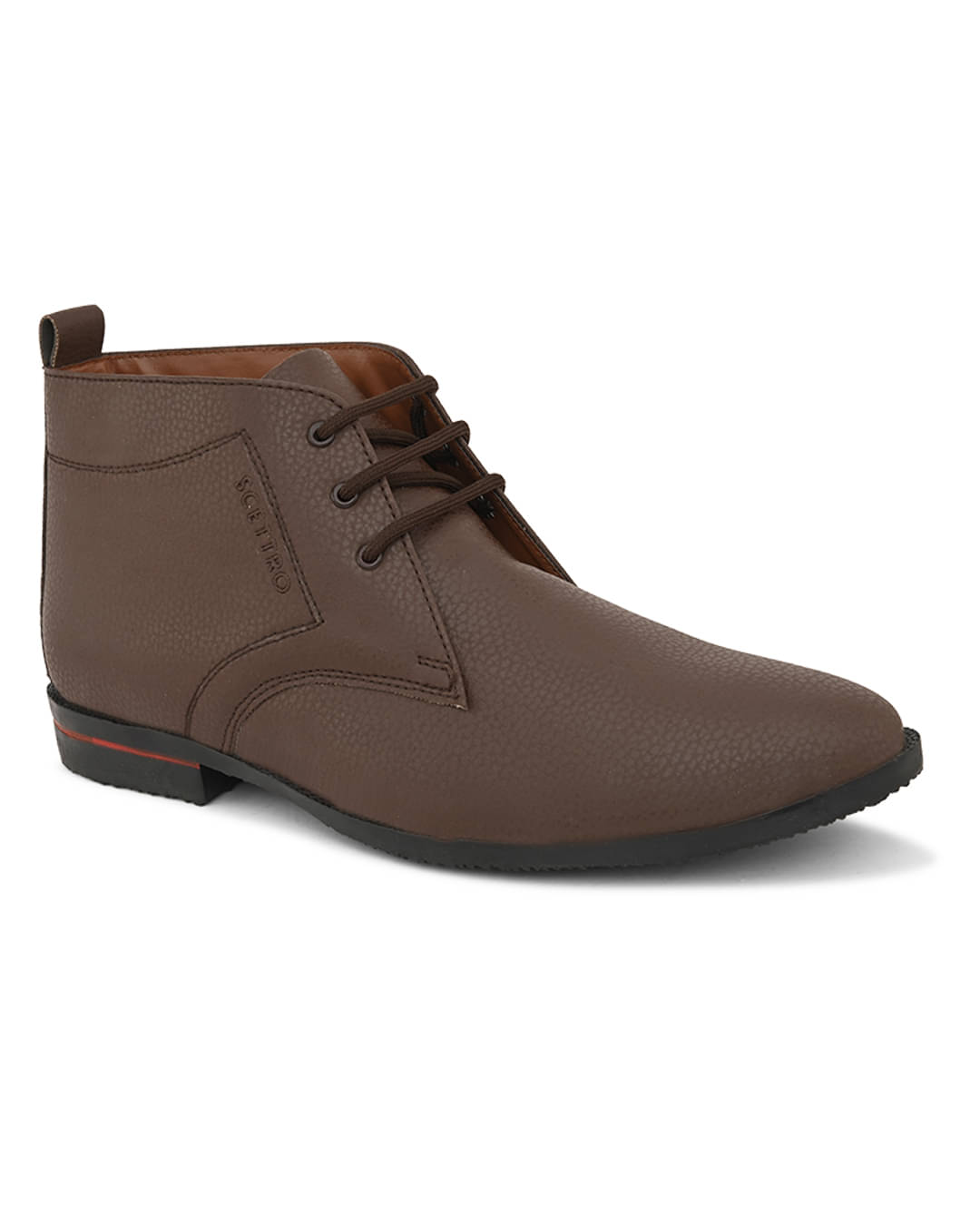     			SCETTRO Brown Men's Chukka Boots