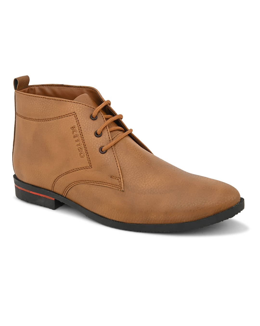     			SCETTRO Tan Men's Chukka Boots