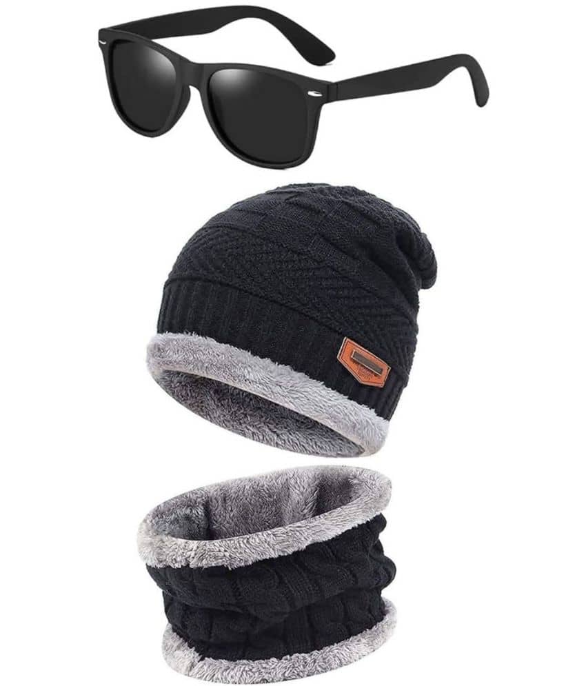 THRIFTKART - Men's & Women's Woolen Cap with Neck Muffler/Neckwarmer and Assorted Color Unisex Sunglasses - Sports and Fitness Equipment | Buy online on ZillyBuy