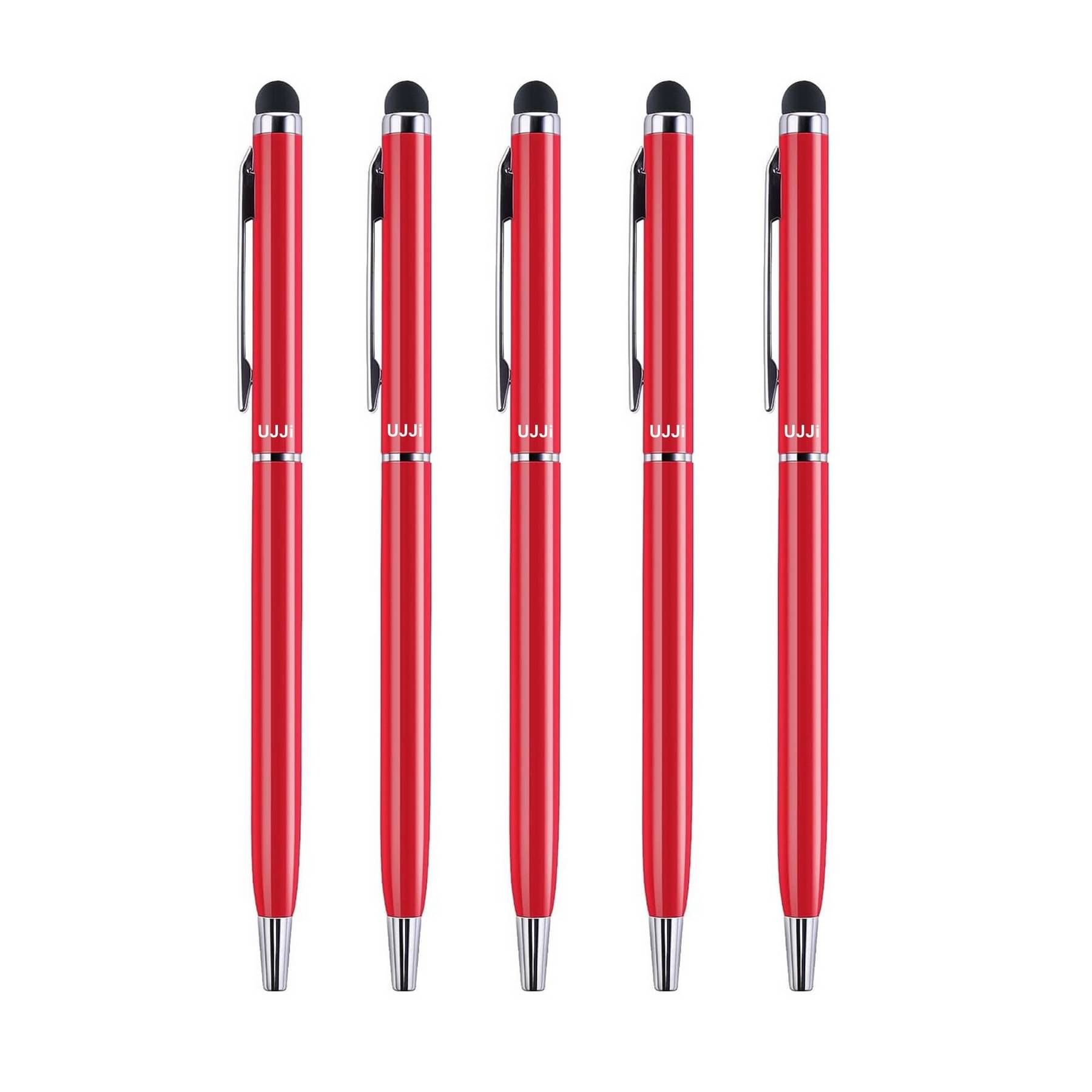 UJJi Sleek Design Red Color Body Pen with Stylus for Touch Screen Pack of 5 Ball Pen UJJi Sleek Design Red Color Body Pen with Stylus for Touch Screen Pack of 5 Ball Pen