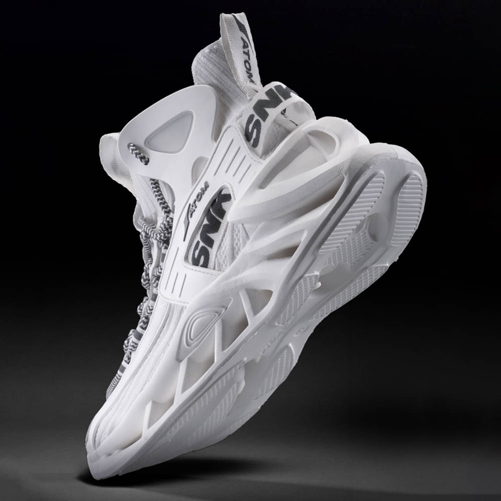     			ATOM Alphabounce White Men's Sneakers