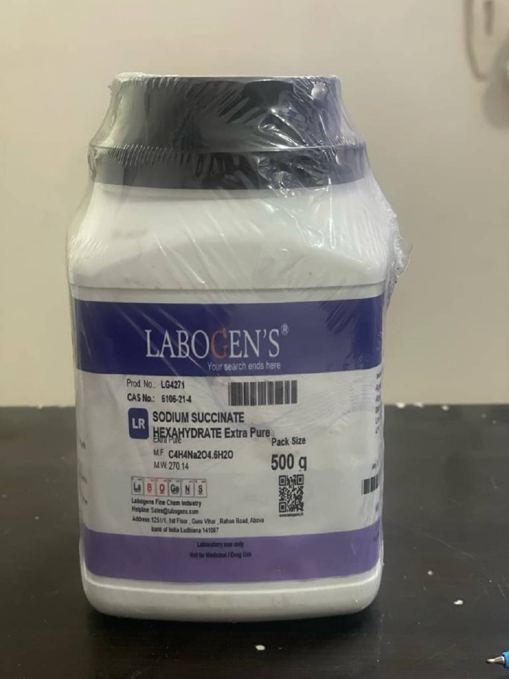     			sodium succinate hexahydrate extra pure 500gm