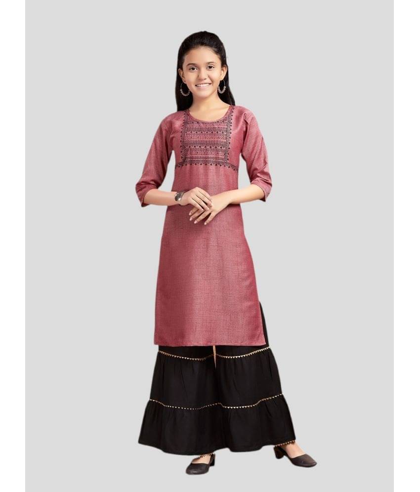     			Aarika Girls Cotton Kurta and Sharara Set ( Pack of 1 , Maroon )