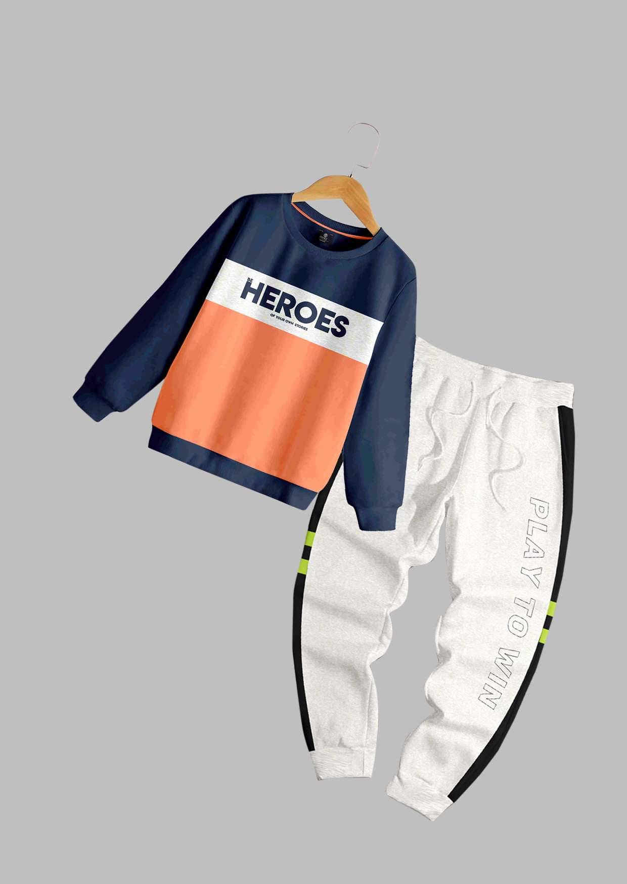     			CODEZ Pack of 1 Boys Fleece Sweatshirt & Trackpant Set ( Multicolor )