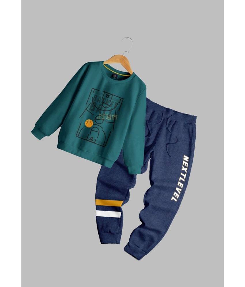 CODEZ Pack of 1 Boys Fleece Sweatshirt & Trackpant Set ( Multicolor ) CODEZ Pack of 1 Boys Fleece Sweatshirt & Trackpant Set ( Multicolor )