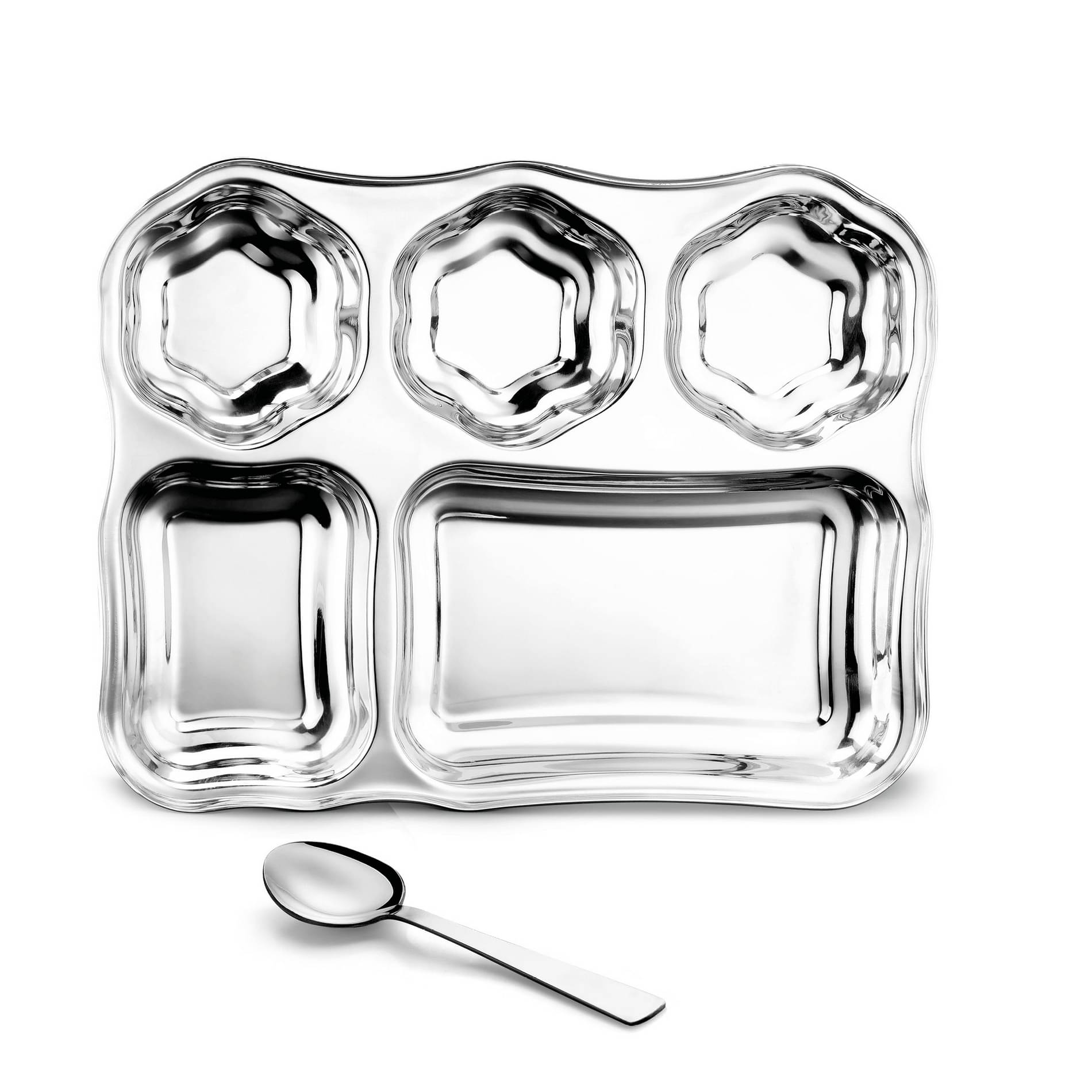     			Classic Essentials 1 Pcs Stainless Steel Silver Partition Plate