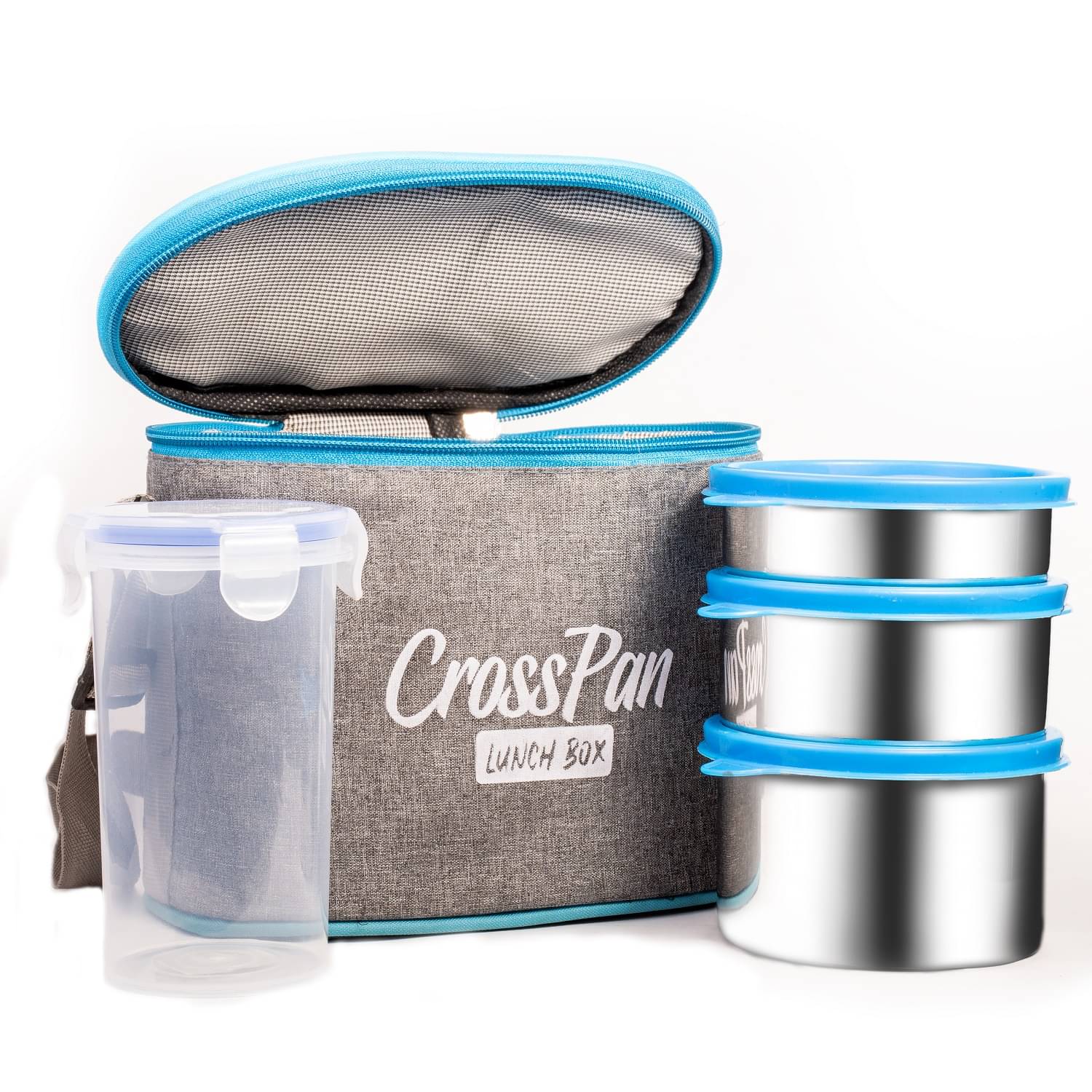     			CrossPan Zion Plus Lunch / Tiffin box Stainless Steel Lunch Box 3 - Container ( Pack of 1 )
