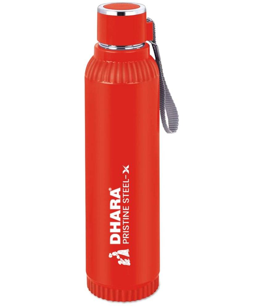     			Dhara Stainless Steel Quench Red Stainless Steel Water Bottle 700 mL ( Set of 1 )