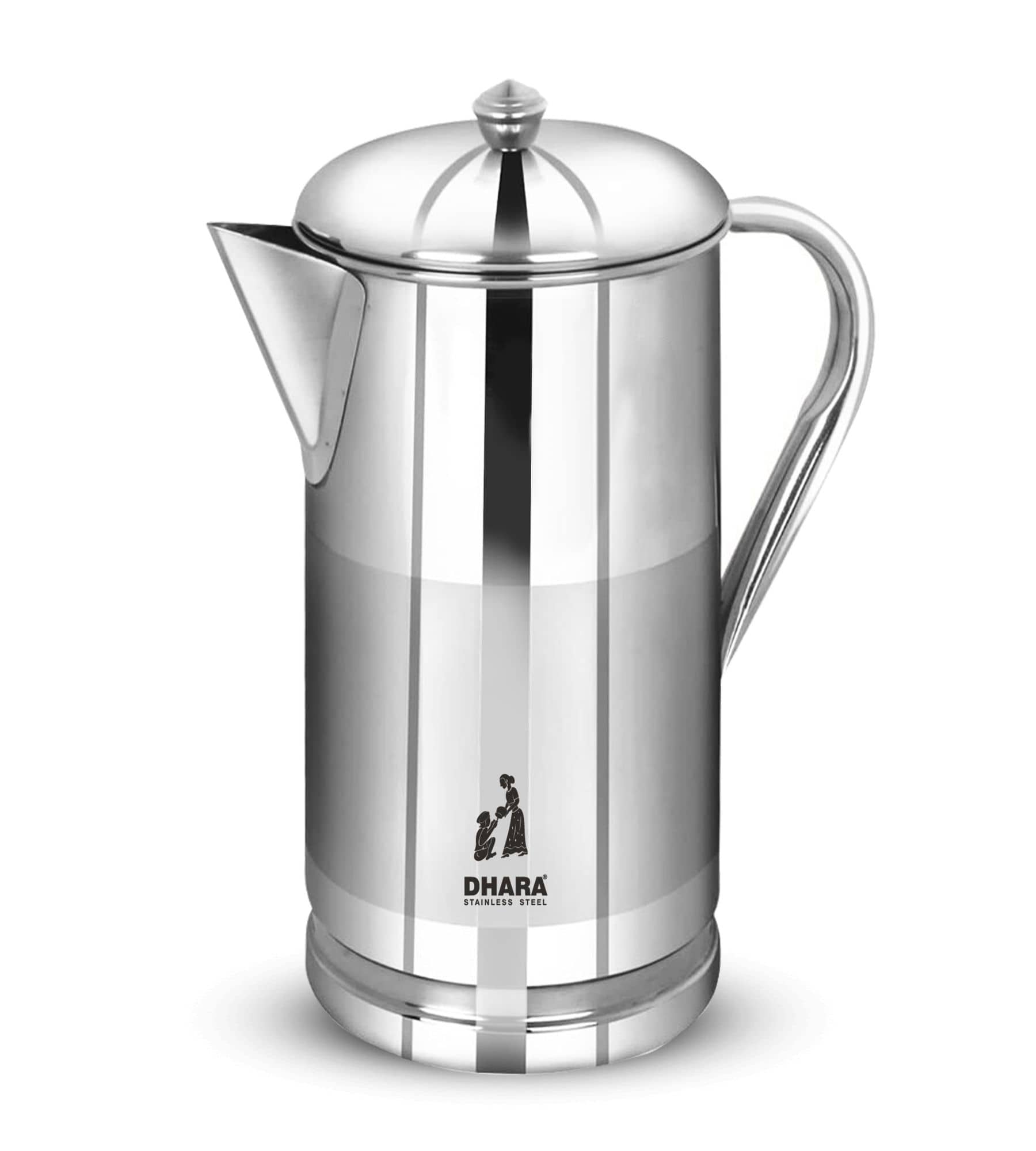 Dhara Stainless Steel Slimline jug 2000 Stainless Steel Jugs 2000 mL