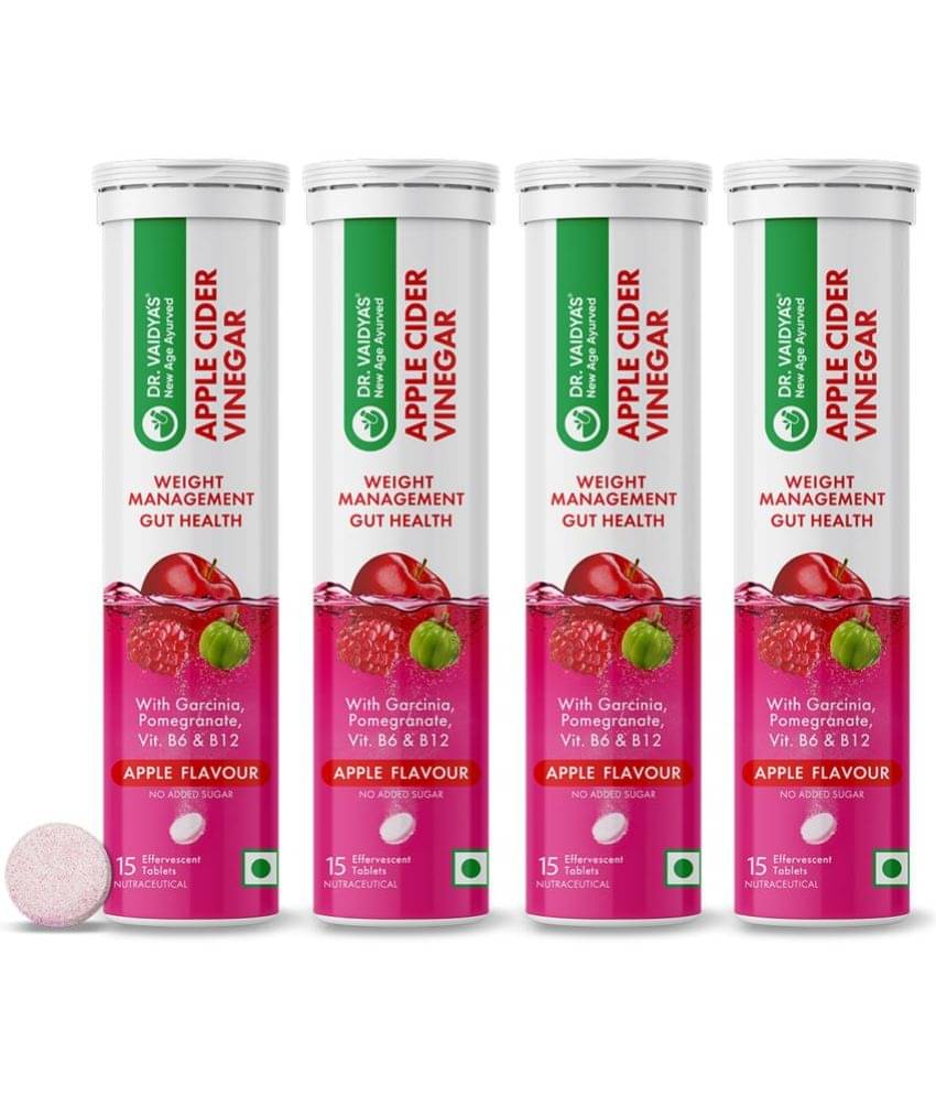     			Dr. Vaidya'S Apple Cider Vinegar 15 Effervescent Tablets(Pack Of 4)