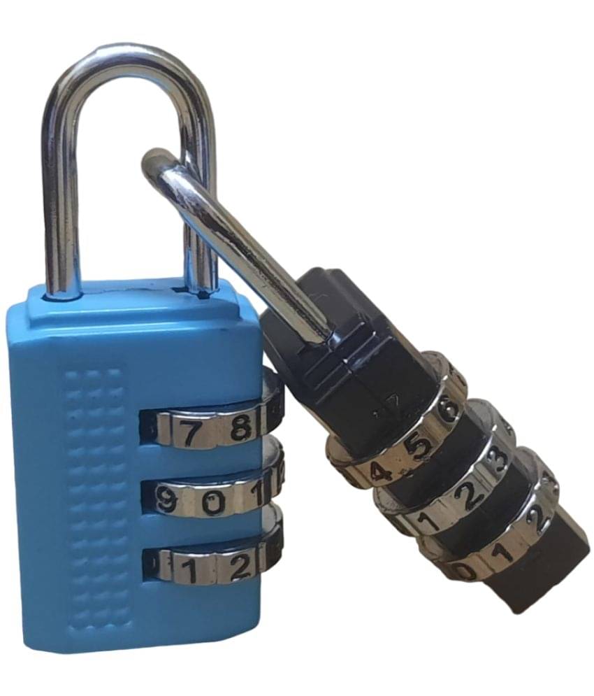 JGG Jain Gift Gallery 3 Digit Padlock/Combination Lock (Blue/Black) 2pc Set JGG Jain Gift Gallery 3 Digit Padlock/Combination Lock (Blue/Black) 2pc Set