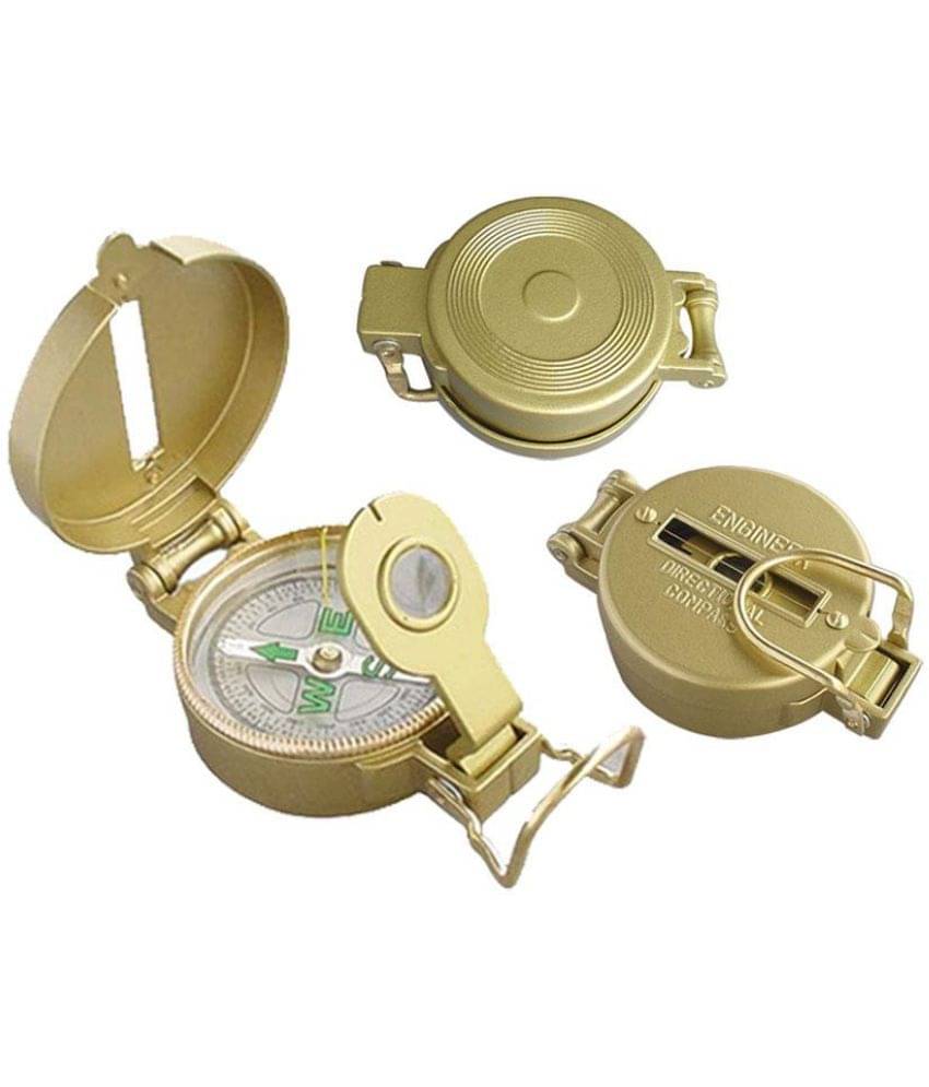 JGG-New Addition Metal Hand Held Lensatic Waterproof Outdoor Camping Compass (Golden) JGG-New Addition Metal Hand Held Lensatic Waterproof Outdoor Camping Compass (Golden)