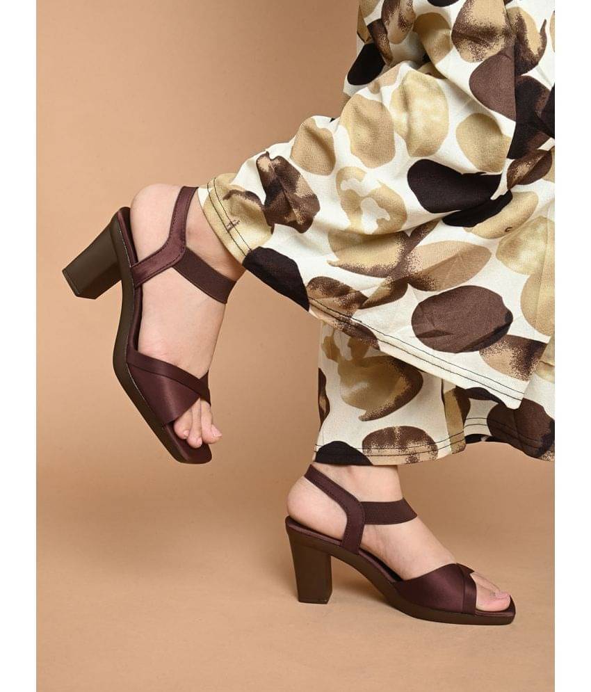 JM Looks Brown Women's Sandal Heels JM Looks Brown Women's Sandal Heels