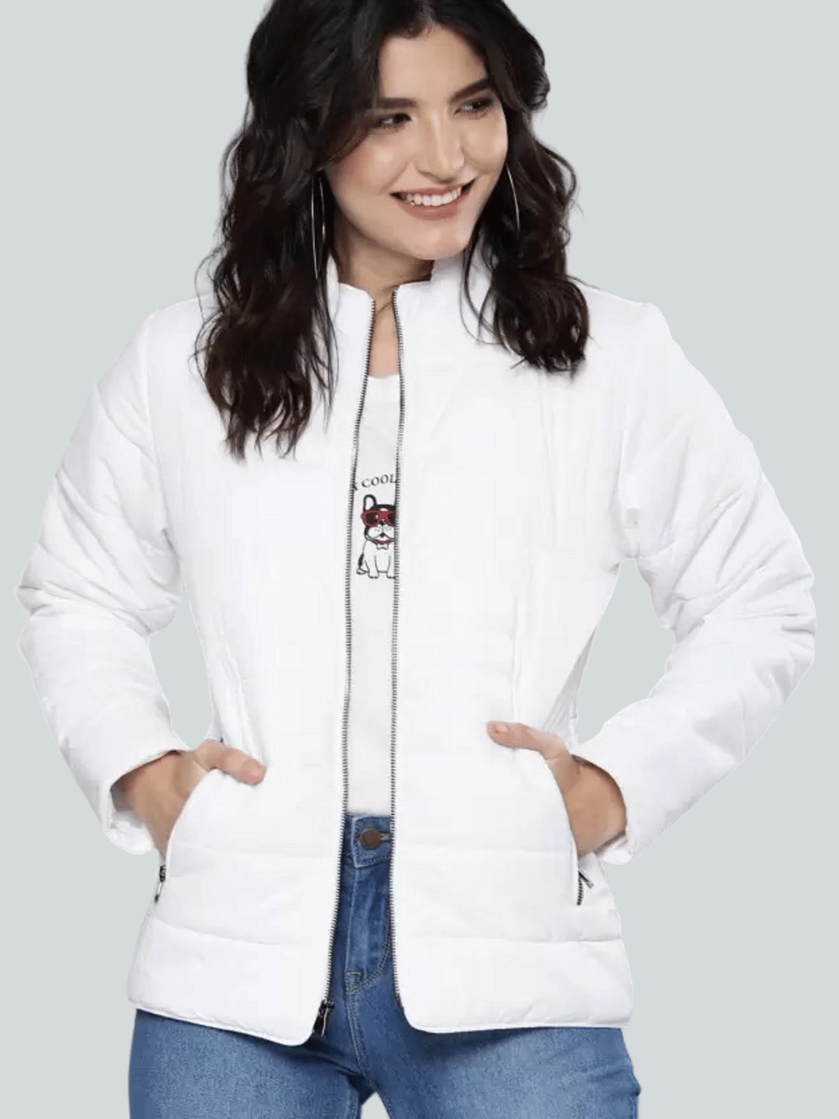PP Kurtis Women Regular Jacket ( White )     			PP Kurtis Women Regular Jacket ( White )