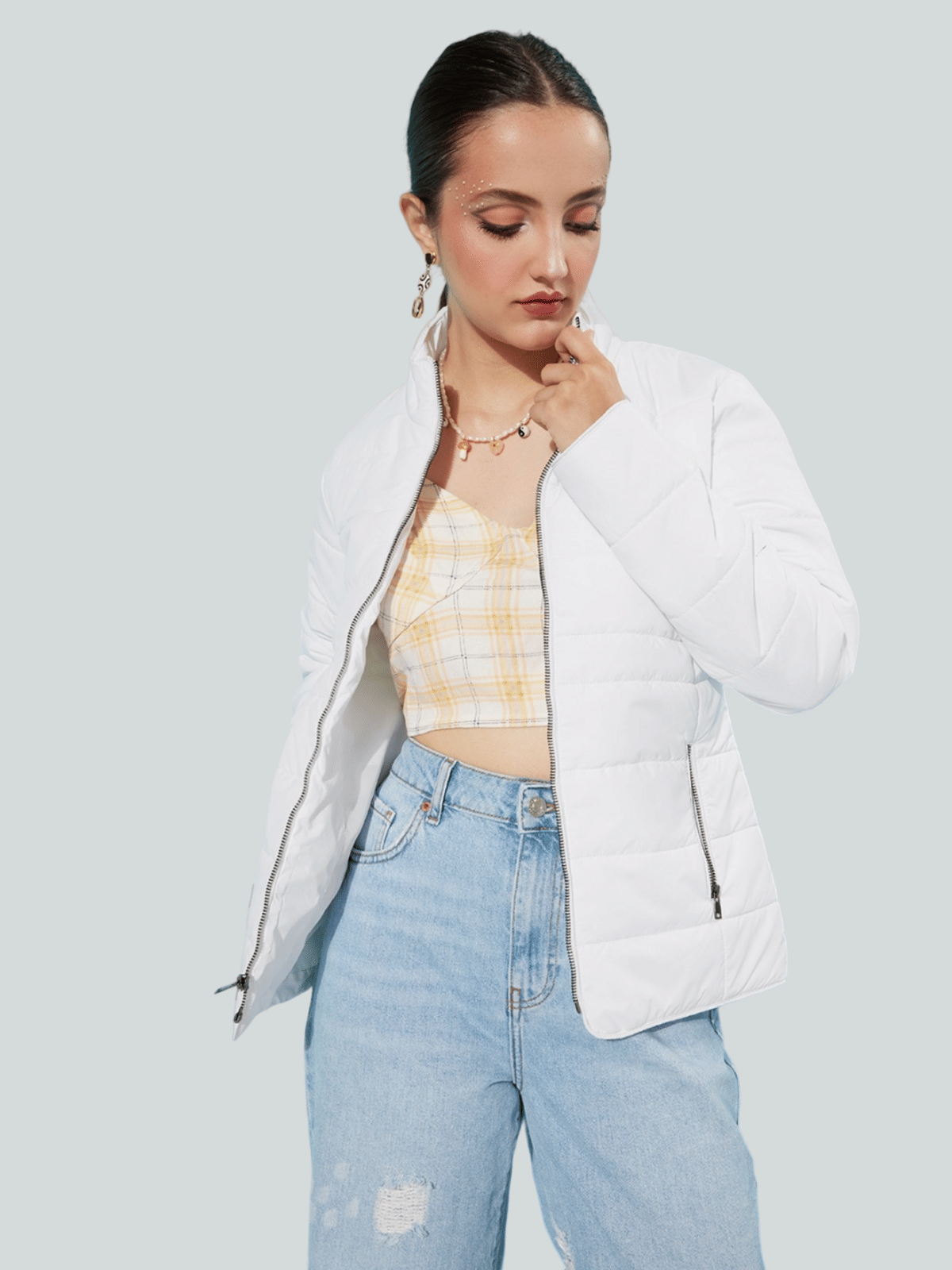 PP Kurtis - Polyester White Jackets PP Kurtis - Polyester White Jackets